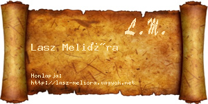 Lasz Melióra névjegykártya